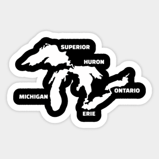 Lakes Map Sticker